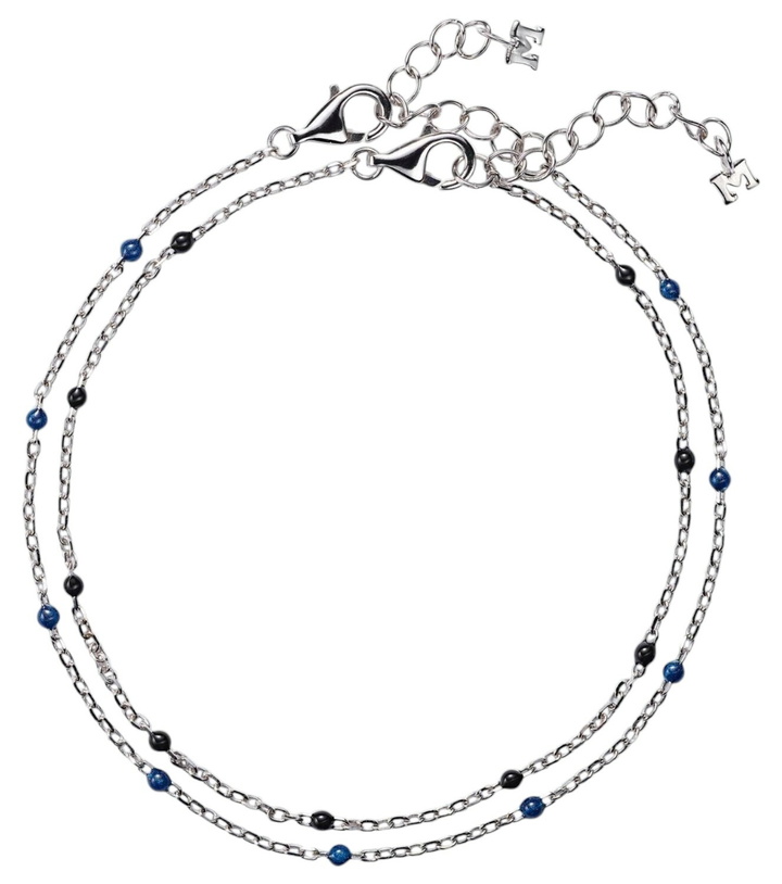 Photo: Mateo Set of 2 sterling silver and enamel chain bracelets