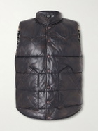 RRL - Reversible Quilted Leather Gilet - Black