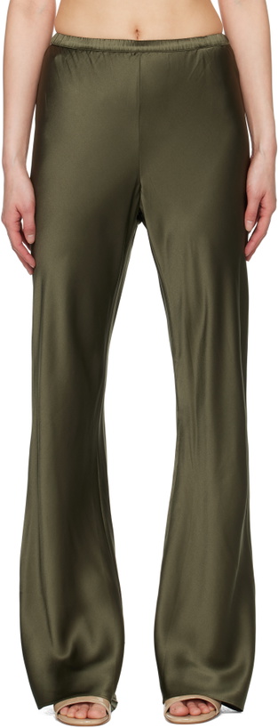 Photo: Silk Laundry Green Bias Cut Lounge Pants