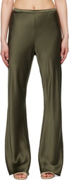 Silk Laundry Green Bias Cut Lounge Pants