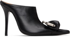 Pushbutton Black Coin Purse Pointy Heels