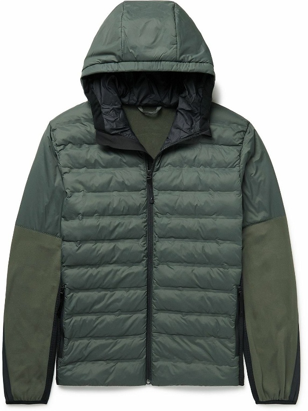 Photo: Aztech Mountain - Ozone Panelled Nylon, Stretch-Jersey and Ripstop Hooded Ski Jacket - Green