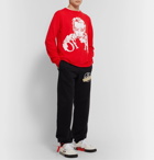 Off-White - Intarsia Cotton-Blend Sweater - Red