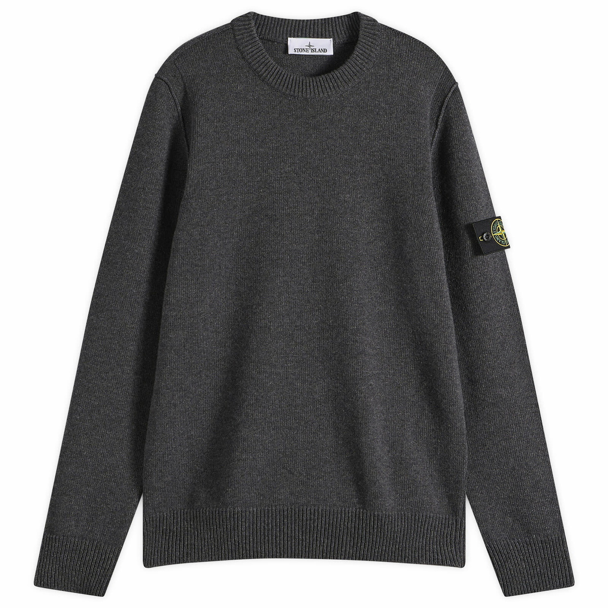 Stone Island Men's Lambswool Jumper in Lead Melange