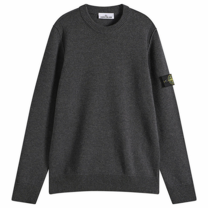 Photo: Stone Island Men's Lambswool Jumper in Lead Melange