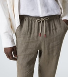 Kiton Linen slim pants