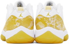 Nike Jordan White & Yellow Air Jordan 11 Retro Low Sneakers