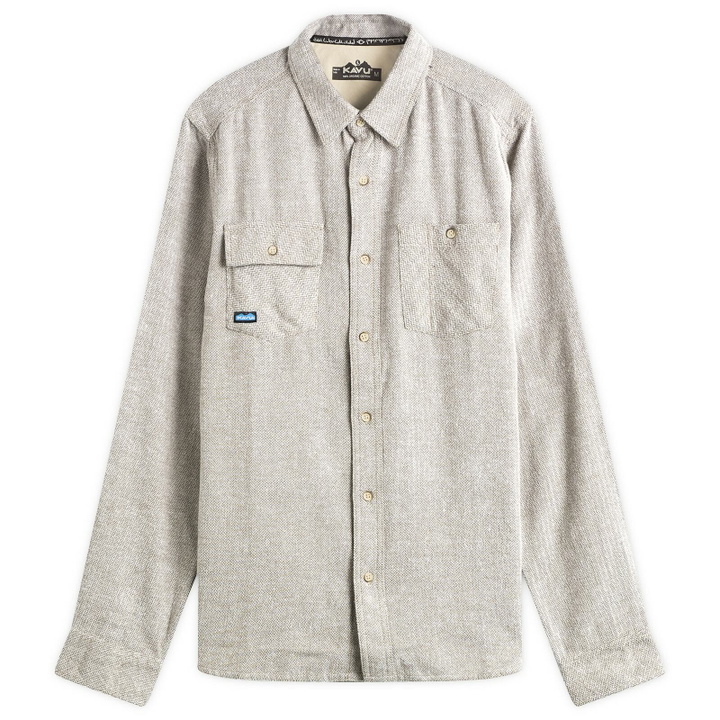 Photo: KAVU Men's Langley Herringbone Overshirt in Paper Birch