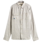 KAVU Men's Langley Herringbone Overshirt in Paper Birch