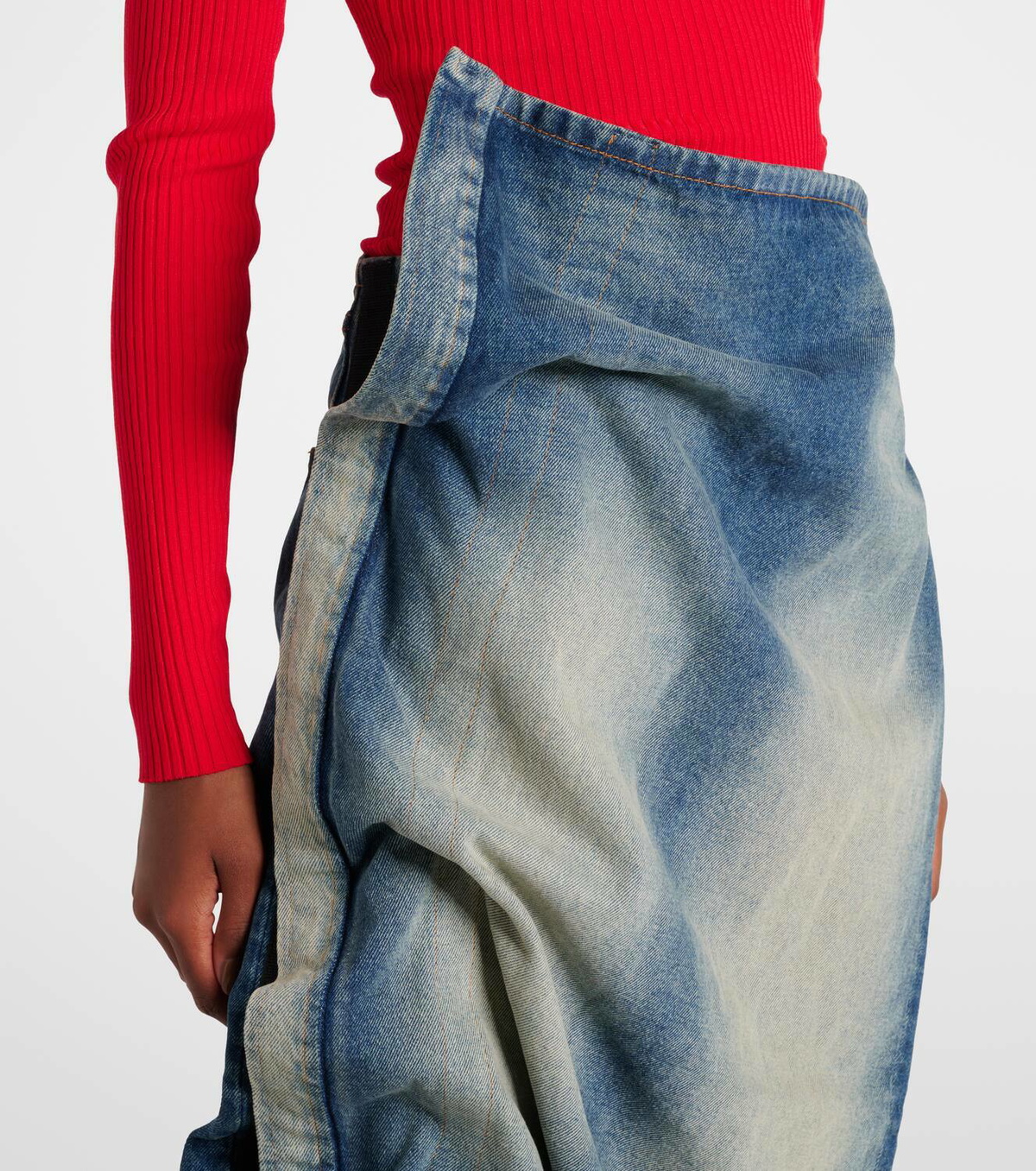 Y/Project Denim maxi skirt