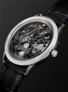 Hermès Timepieces - Slim d'Hermès Squelette Lune 39.5mm Automatic Titanium and Alligator Watch, Ref. No. 053606WW00
