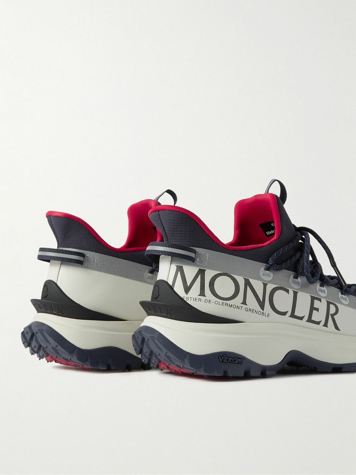 【Moncler】TRAILGRIP LITE 2 TRAINERS スニーカー ロゴ White Trailgrip Lite 2 Logo-Print Rubber-Trimmed Ripstop
