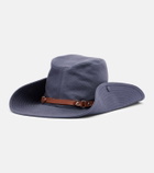 Miu Miu Leather-trimmed cotton cowboy hat