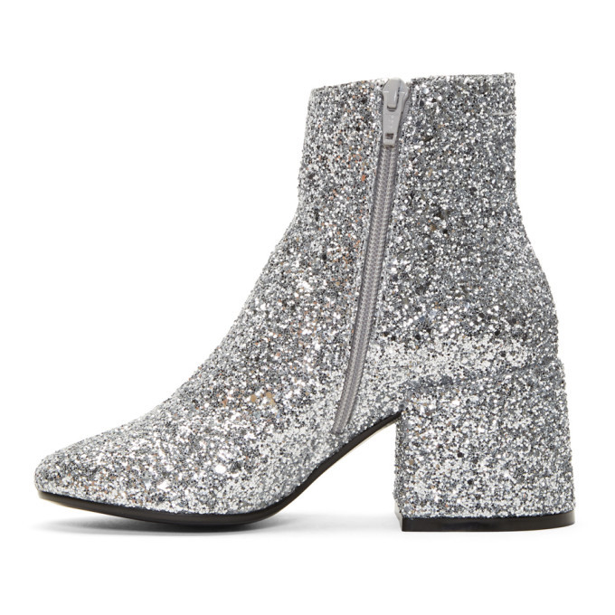ブーツその他 MAISON MARGIELA GLITTER BOOT WITH CRUSHED HEEL Antique1920spocketknifenecklac