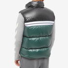 Palm Angels Men's Track Puffer Gilet in Green/Black