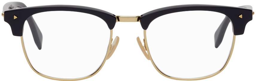 Fendi Blue & Gold Square Glasses Fendi