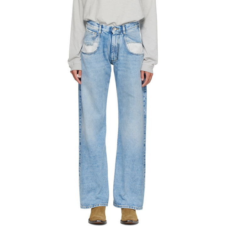 Photo: Maison Margiela Blue Contrasted Pockets Straighte Jeans