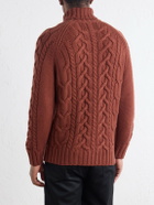 Brunello Cucinelli - Cable-Knit Cashmere Rollneck Sweater - Red