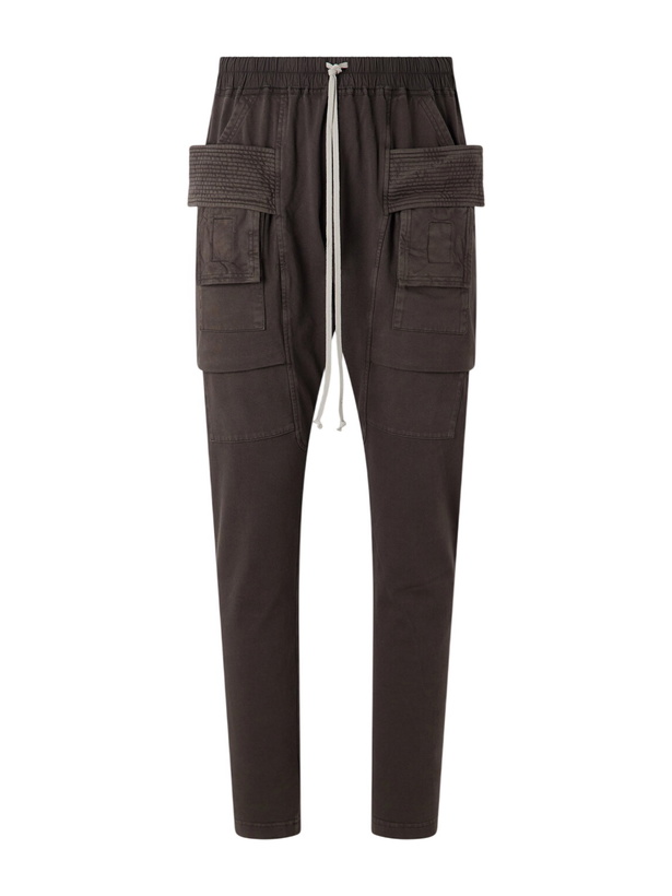 Photo: DRKSHDW by Rick Owens - Creatch Tapered Cotton-Jersey Sweatpants - Brown