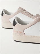 COMMON PROJECTS - Retro '70s Nubuck-Trimmed Perforated Leather Sneakers - Blue
