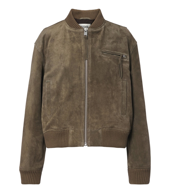 Photo: Arma Elysia suede bomber jacket