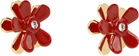 Marni Red & Gold Flower Pop Earrings
