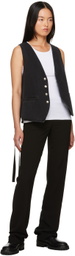 Ann Demeulemeester Black Charlotte Denim Vest