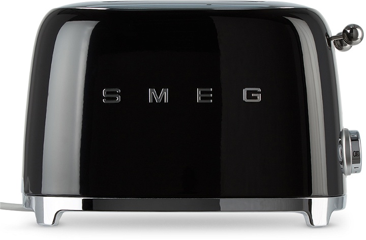 Photo: SMEG Black Retro-Style 4 Slice Toaster