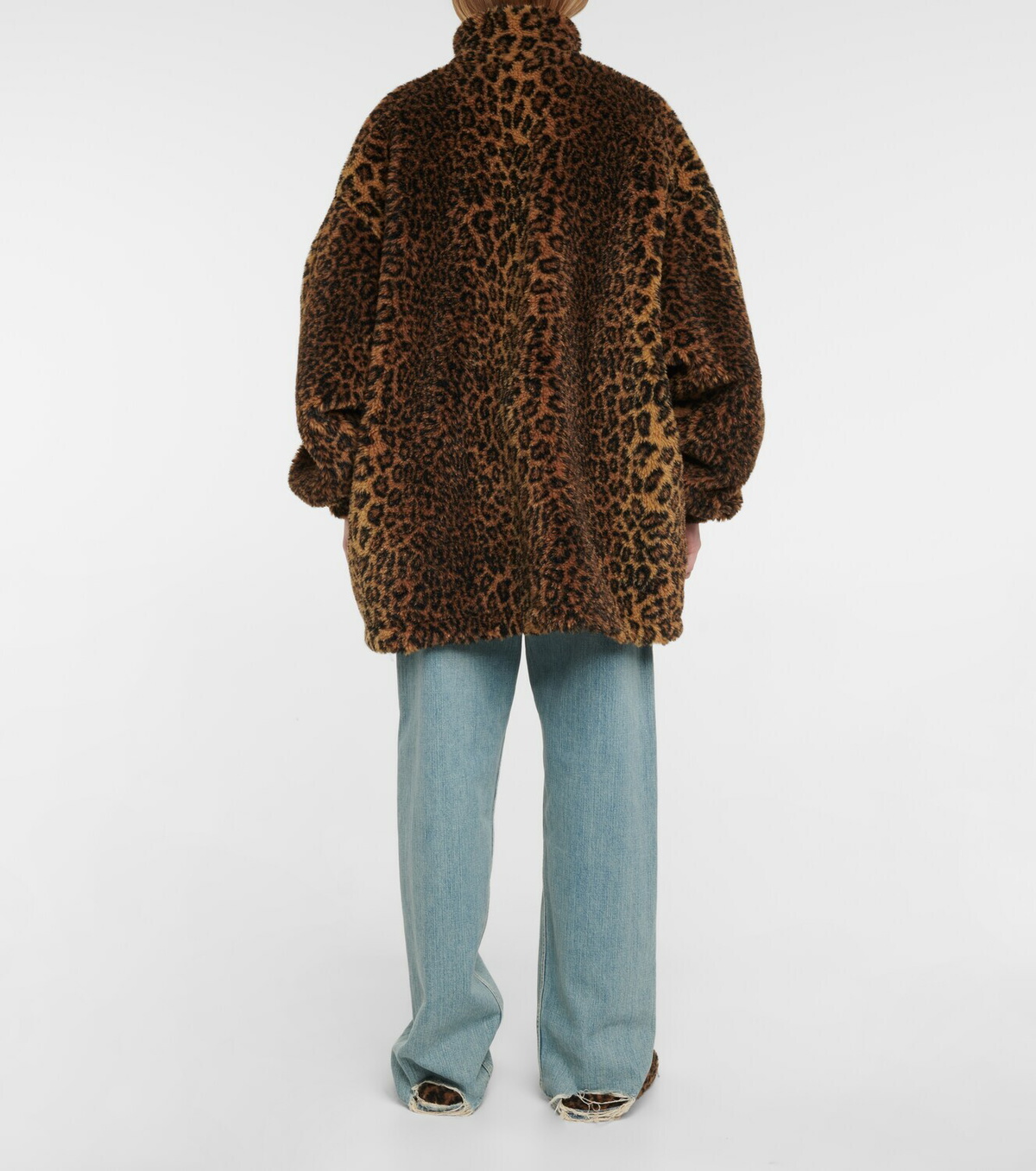 Balenciaga Leopard-print faux fur jacket