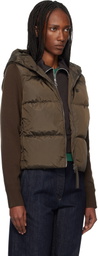 Canada Goose Brown HyBridge Wide Quilt Knit Down Jacket