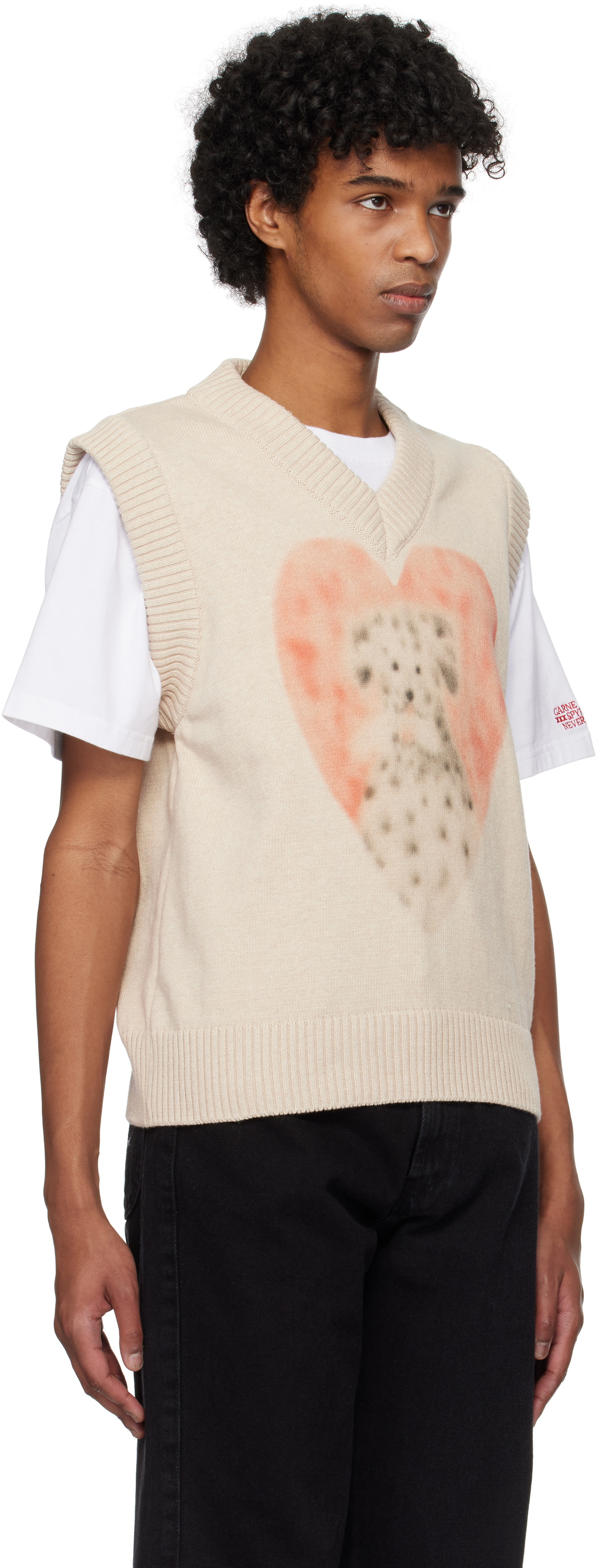 Carne Bollente Beige Dalmatian Debauche Vest