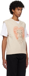Carne Bollente Beige Dalmatian Debauche Vest