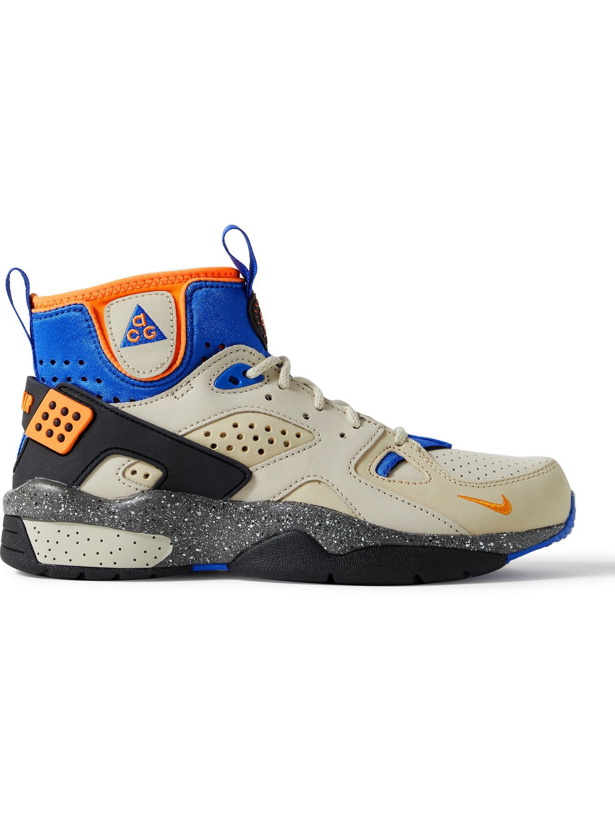 Photo: Nike - ACG Air Mowabb Suede, Neoprene and Rubber High-Top Sneakers - Gray