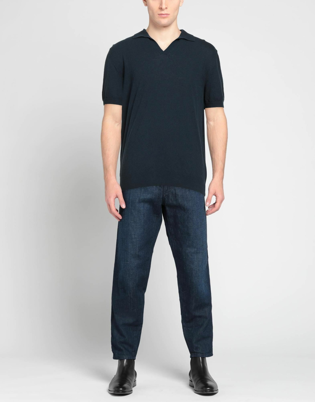 Drumohr Mens Polo shirt Midnight in Blue