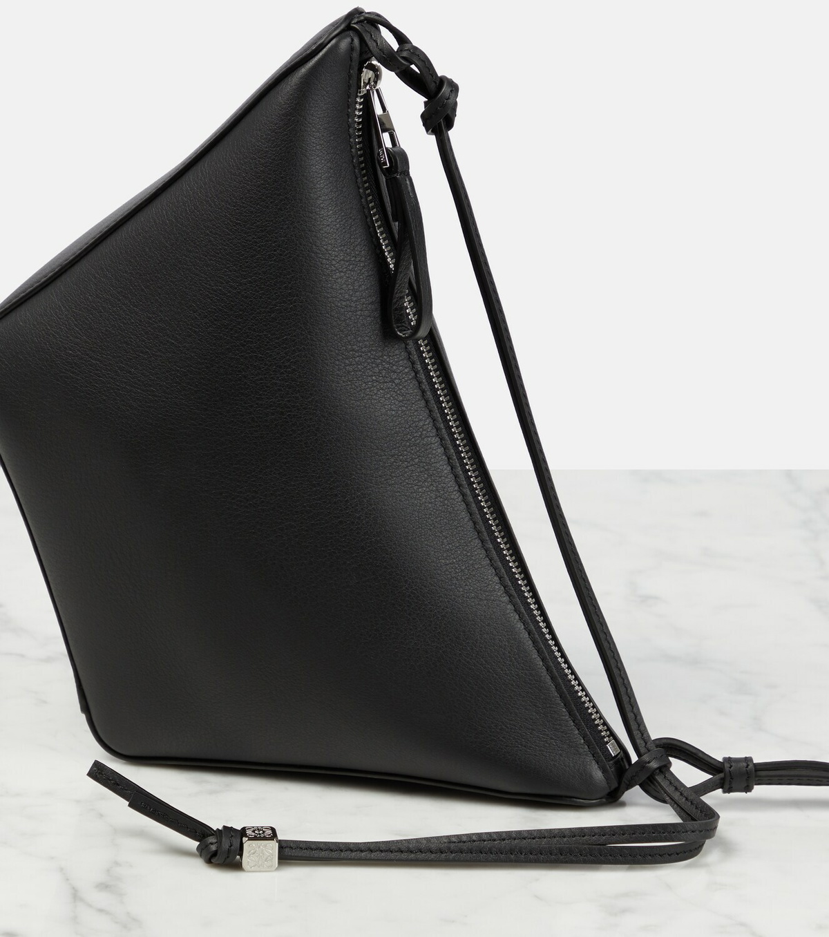 LOEWE Hammock Bake Mini グレーブルー【A-ランク 付属品無】 Hammock Slice bag in shiny calfskin Black - LOEWE