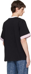 Charles Jeffrey LOVERBOY Black Turn Up T-shirt