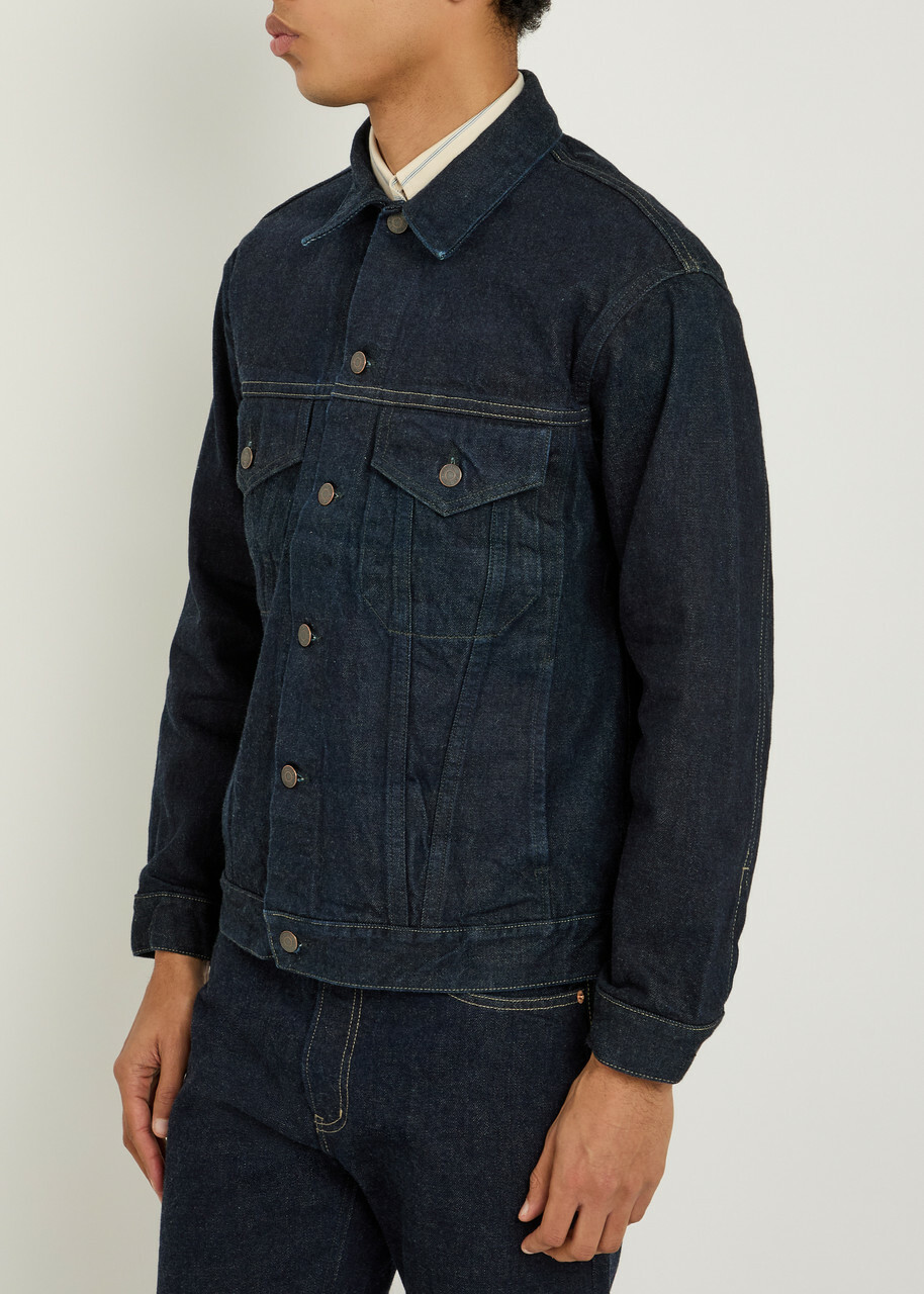 Blue Blue Panelled Denim Jacket Indigo