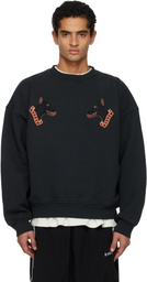 Rhude Black London Hound Crewneck Sweatshirt