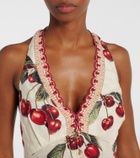 Camilla Notes From The Road printed linen romper