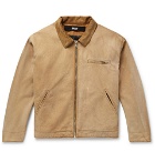 BILLY - Holly's Dad's Corduroy-Trimmed Distressed Cotton-Canvas Jacket - Men - Light brown