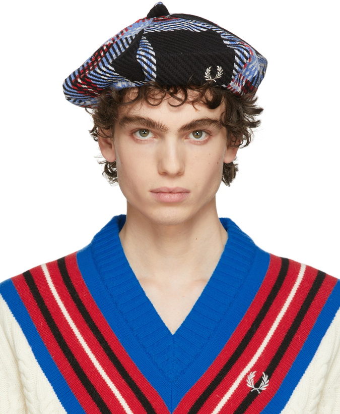 Photo: Charles Jeffrey Loverboy Fred Perry Edition Multicolor Tartan Beret