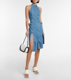 JW Anderson - Chain-detail paneled denim midi dress