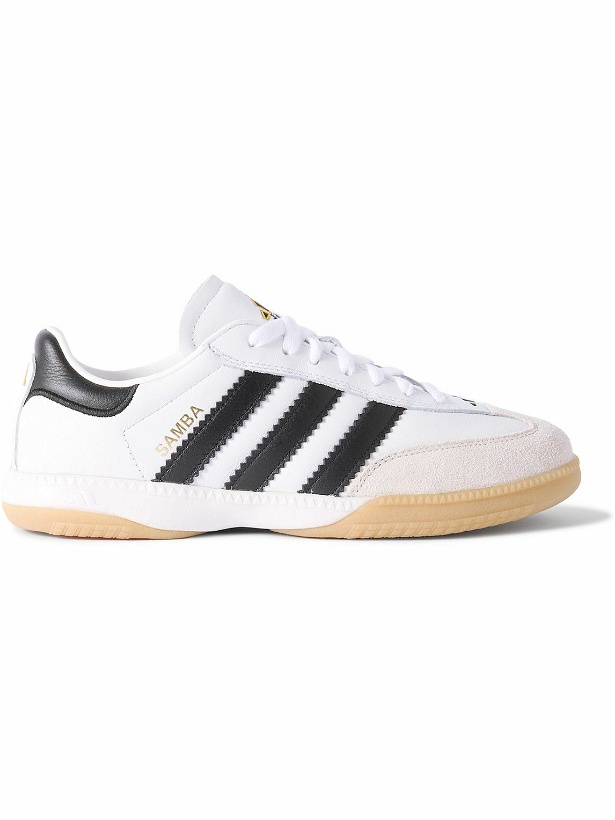 Photo: adidas Originals - Samba MN Suede-Trimmed Leather Sneakers - White