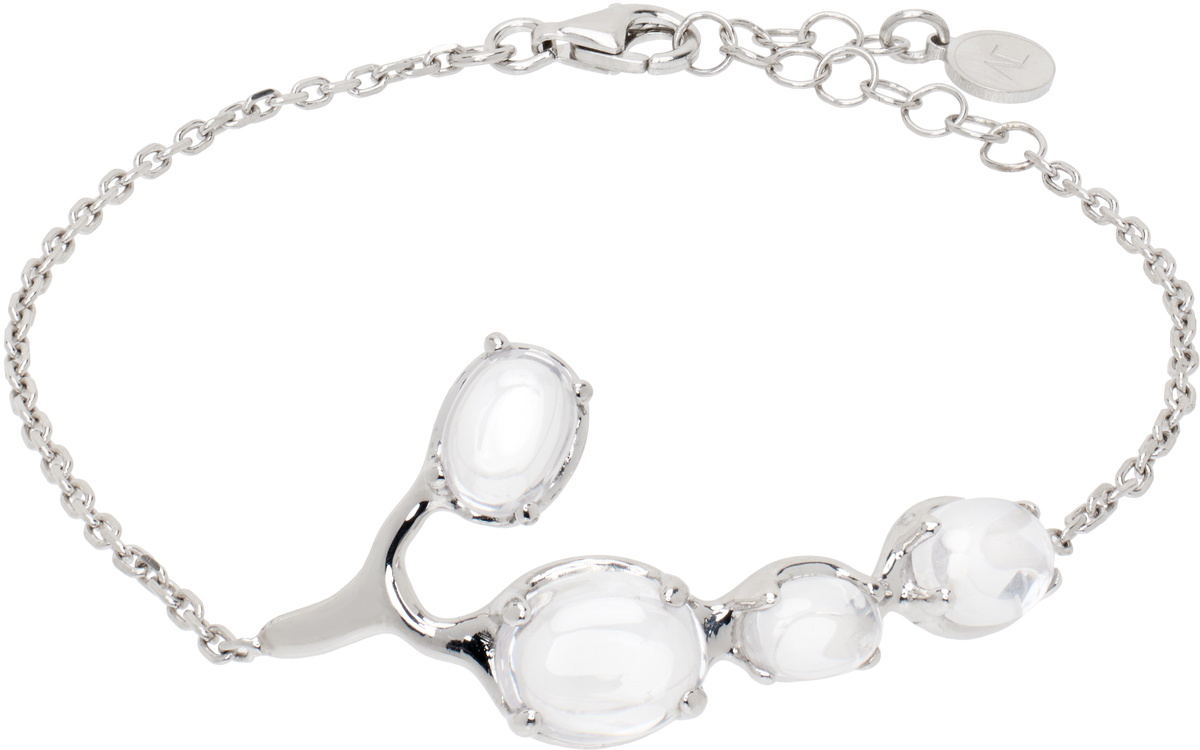 Alan Crocetti Silver Clear Droplet Bracelet