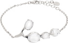 Alan Crocetti Silver Clear Droplet Bracelet