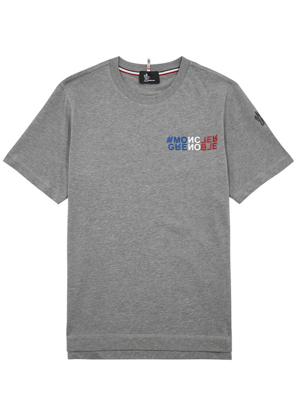 Photo: Moncler Grenoble Logo Cotton T-shirt Grey