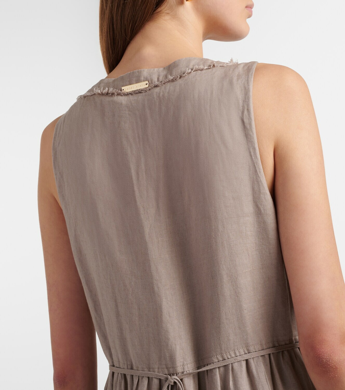 Heidi Klein Zakynthos tiered linen midi dress