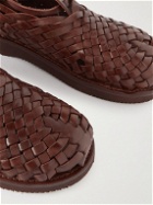 Yuketen - Cruz Woven Leather Sandals - Brown