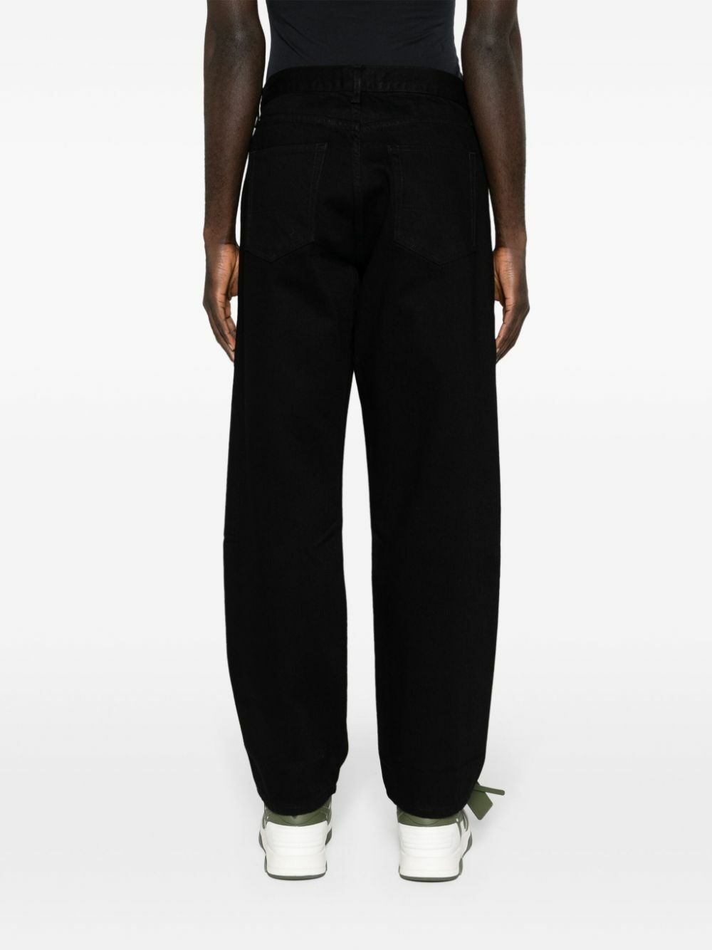 NOAH NY Black Mid-Rise Straight-Leg Jeans