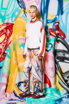 Diesel Relaxed pant with graffiti print - Pants - Unisex - Grey